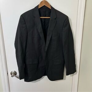 Hugo Boss The Jam75/Sharp3 Black Virgin Wool Blend Blazer Suit – Size 38R